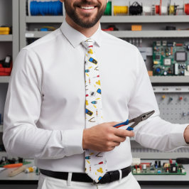 電気技師の職業パパパターンタイ ネクタイ