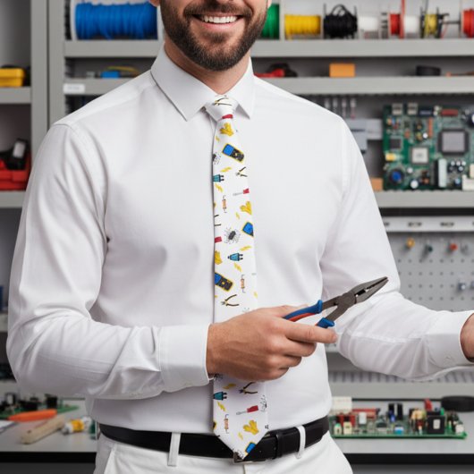 電気技師の職業パパパターンタイ ネクタイ