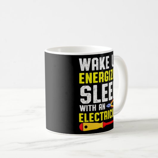 電気技師の見習いが目覚める コーヒーマグカップ (正面右)