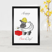 電気技師の誕生日グリーティングカード カード (黄色い花)