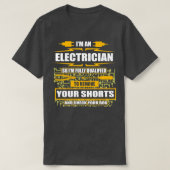 電気技師の資格を持つ電気技師のWir Tシャツ (デザイン正面)
