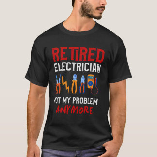 電気技師の退職ギフトシャおもしろいツ退職したEl Tシャツ