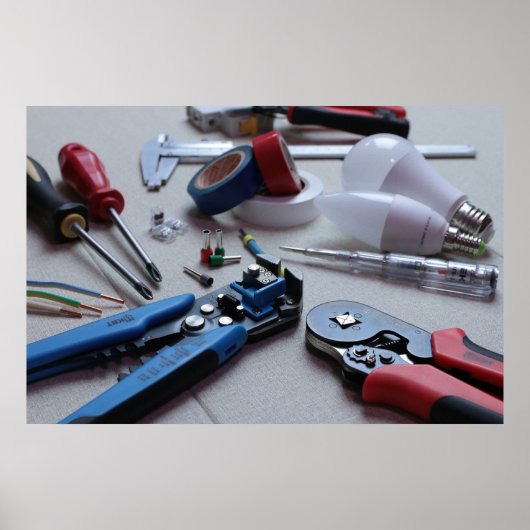 電気技師の道具及び設備 ポスター (正面)