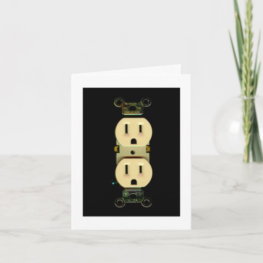 電気技師の電気会社のカスタムは感謝していしています サンキューカード (正面)