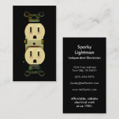 電気技師の電気会社の電気出口 名刺 (正面/裏面)