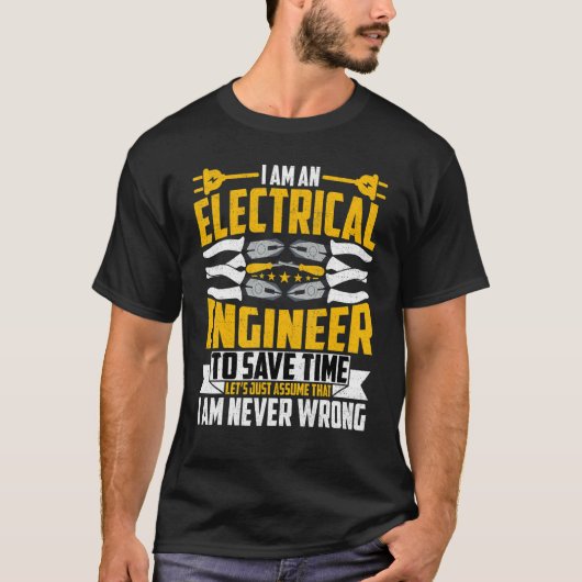 電気技師の電気技術者だ Tシャツ (正面)