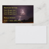 電気技師の電気稲妻の名刺 名刺 (正面/裏面)