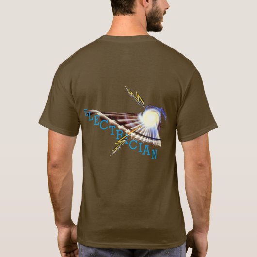 電気技師のTシャツ Tシャツ (裏面)