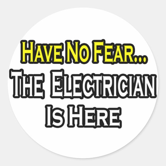 電気技師はここにいる ラウンドシール (正面)