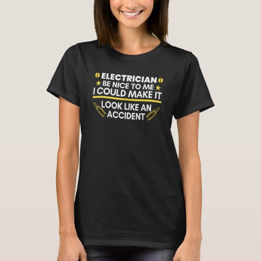 電気技師は私に優しい電気技師 Tシャツ (正面)