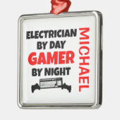 電気技師は遊のビデオゲームカスタムを愛 メタルオーナメント (左)