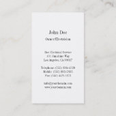 電気技師または電気建築業者または縦の白 名刺 (裏面)