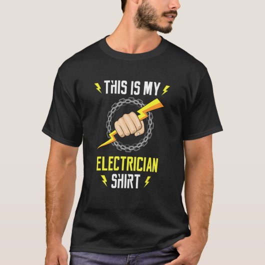電気技師アイロン引用文電気工芸士 Tシャツ (正面)