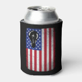電気技師アメリカ国旗の電気技師 缶クーラー (缶正面)