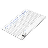 電気技師ウィークリープランナー。タイトルパーソナライズされた。 ノートパッド (アングル)