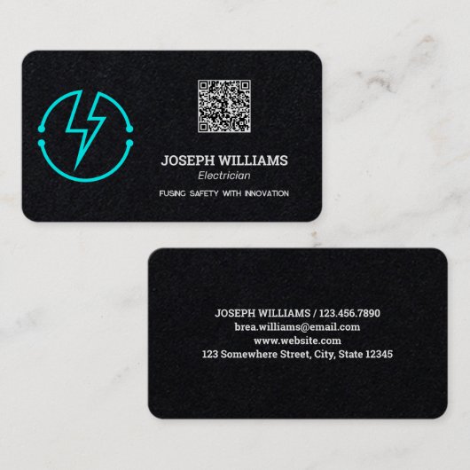 電気技師カスタムQR 名刺 (正面/裏面)