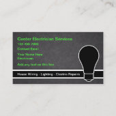 電気技師サービス名刺デザイン 名刺 (正面)