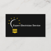 電気技師サービス新ユニーク名刺 名刺 (正面)