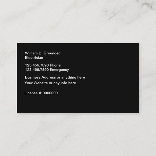 電気技師サーモダンビス名刺 名刺 (裏面)