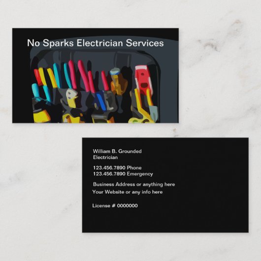 電気技師サーモダンビス名刺 名刺 (正面/裏面)