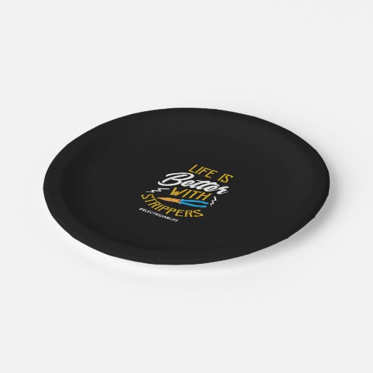 電気技師シャツ電気技師ライフジョークエレクトリシア ペーパープレート (アングル)