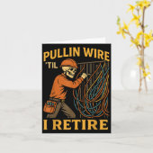 電気技師スケルトンおもしろいを引退するまでのプルリンワイヤ カード (黄色い花)