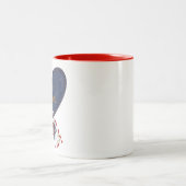 電気技師ダディ小さな女の子 ツートーンマグカップ (中央)