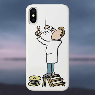 電気技師テーマのキャラクター iPhone X ケース