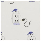 電気技師デザイン ファブリック (クローズアップ)