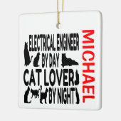 電気技師ネコが大好カスタムき セラミックオーナメント (左)