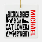 電気技師ネコが大好カスタムき セラミックオーナメント (裏面)