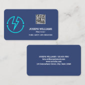 電気技師パーソナライズされたQR 名刺 (正面/裏面)