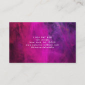 電気技師ピンクのネオン電球 名刺 (裏面)