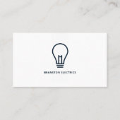 電気技師ブルーライトバルブデザイン 名刺 (裏面)