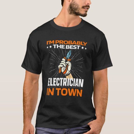 電気技師プライヤーリネマン電気技師 Tシャツ (正面)