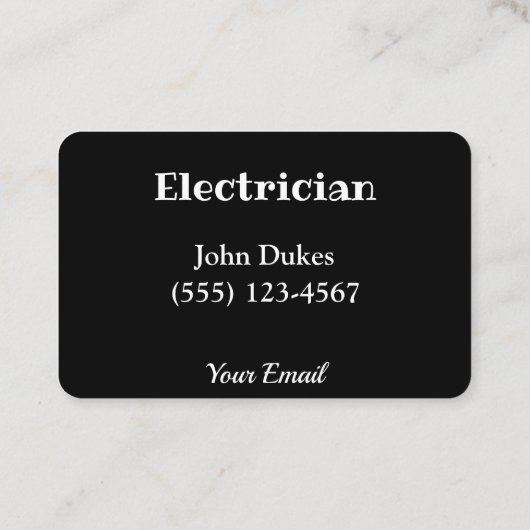 電気技師プラグインソケットの名刺 名刺 (裏面)