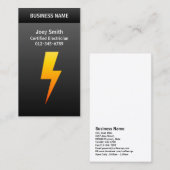 電気技師プロフェッショナルトレードスキルライトニングボルト 名刺 (正面/裏面)