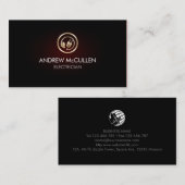 電気技師ホーム修理エコ電気プラグアイコン 名刺 (正面/裏面)