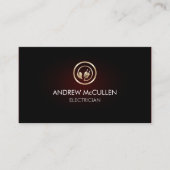 電気技師ホーム修理エコ電気プラグアイコン 名刺 (正面)