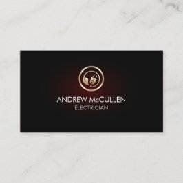 電気技師ホーム修理エコ電気プラグアイコン 名刺