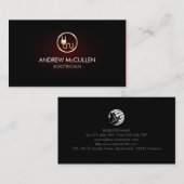 電気技師ホーム修理電気プラグアイコン 名刺 (正面/裏面)