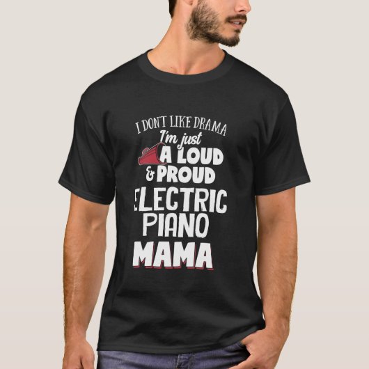 電気技師ママデザインラウド&マ誇りを持ったマ Tシャツ (正面)