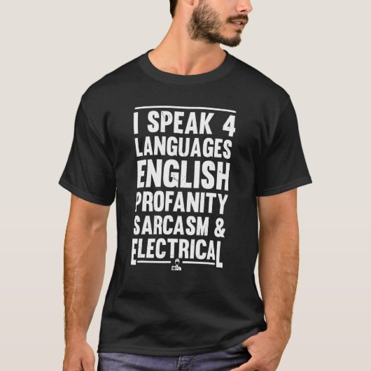 電気技師メンズ電気技師ユーモア Tシャツ (正面)