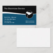 電気技師モダンデザイン名刺 名刺 (正面/裏面)