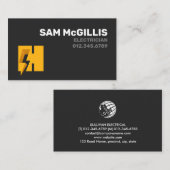 電気技師モノグラムH 名刺 (正面/裏面)