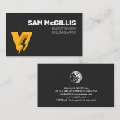 電気技師モノグラムV 名刺 (正面/裏面)
