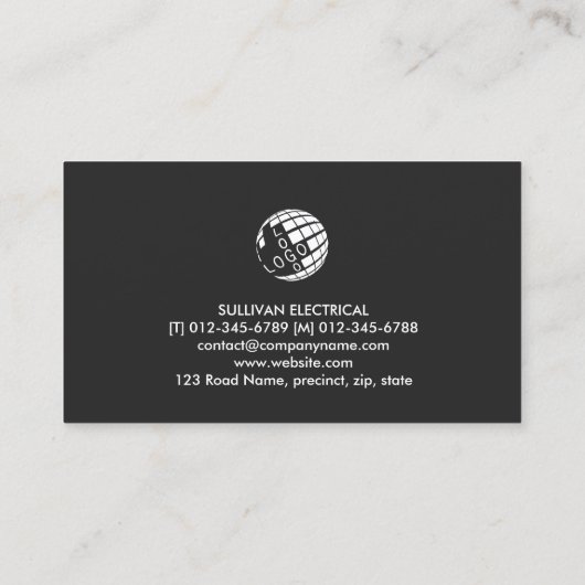 電気技師モノグラムV 名刺 (裏面)