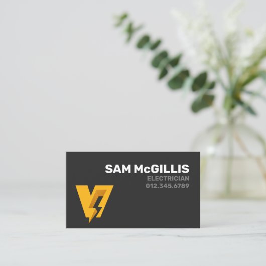 電気技師モノグラムV 名刺 (スタンド正面)