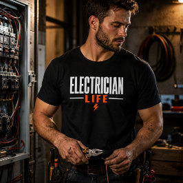 電気技師ライフTシャツ 誇りを持って働く電気技師 Tシャツ