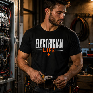 電気技師ライフTシャツ 誇りを持って働く電気技師 Tシャツ